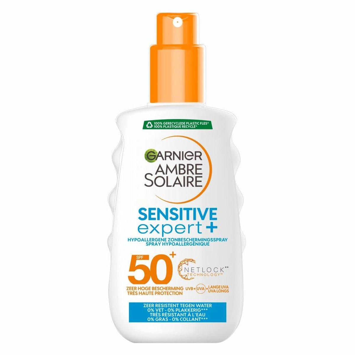Goedkoopste 2x Garnier Ambre Solaire Sensitive Expert Zonnebrandspray SPF 50 150 ml