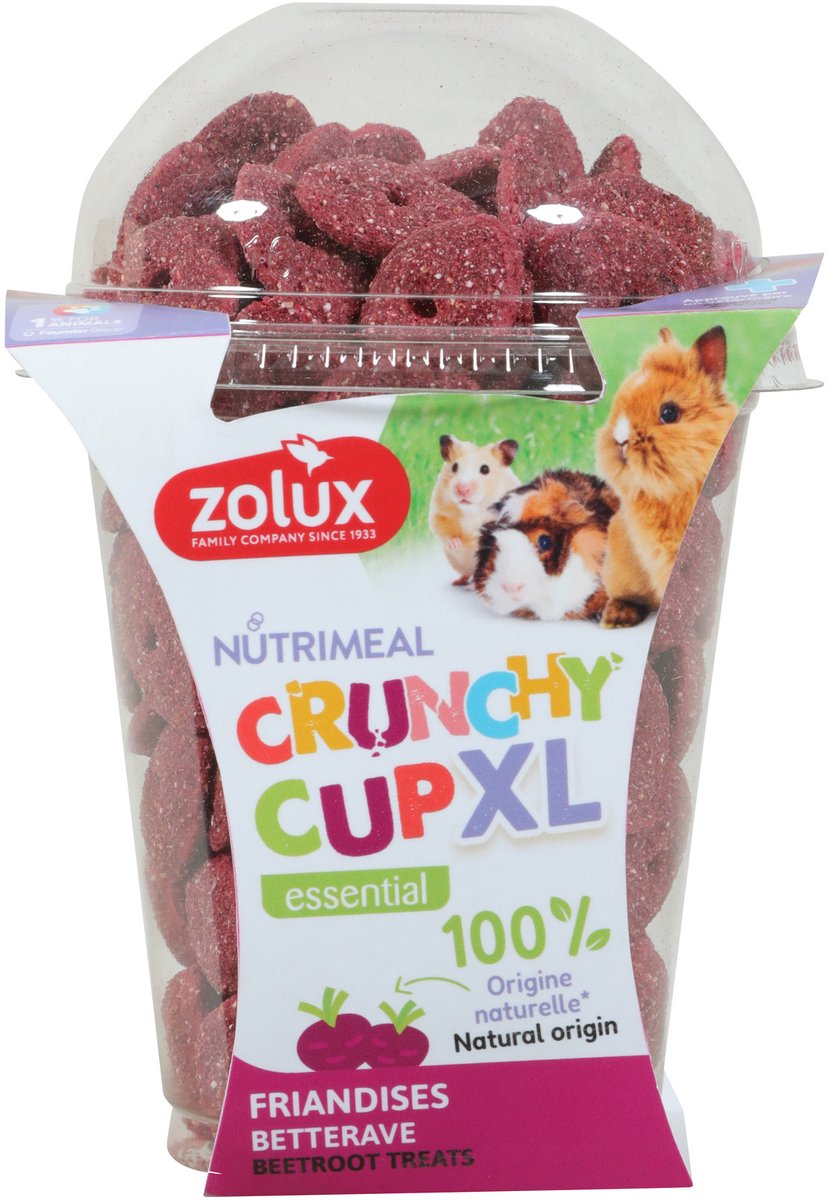 Knaagdierensnack ZOLUX - NMeal Crunchy Cup XL Biet - 100% Natuurlijke Ingrediënten, 260 Gr