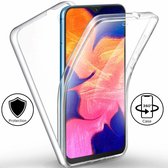 Ntech Hoesje Geschikt Voor Samsung Galaxy A10 Dual TPU Hoesje ( Voor en Achter) Transparant