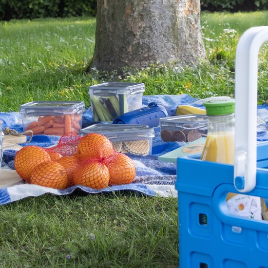 Sunware - Square Vouwkrat met handgreep en Koeltas - 32L - Blauw van Merkloos — afbeelding 4