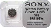 Sony 315, SR716SW, SR716, V315 knoopcel horlogebatterij