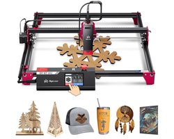Laser Graveermachine 10W - 3.5 Inch Touchscreen - Laser Cutter - Laserprinter All In One - Graveren - Display - Zwart - Hout Acryl Laser Snijmachine - Bedienbaar Met APP
