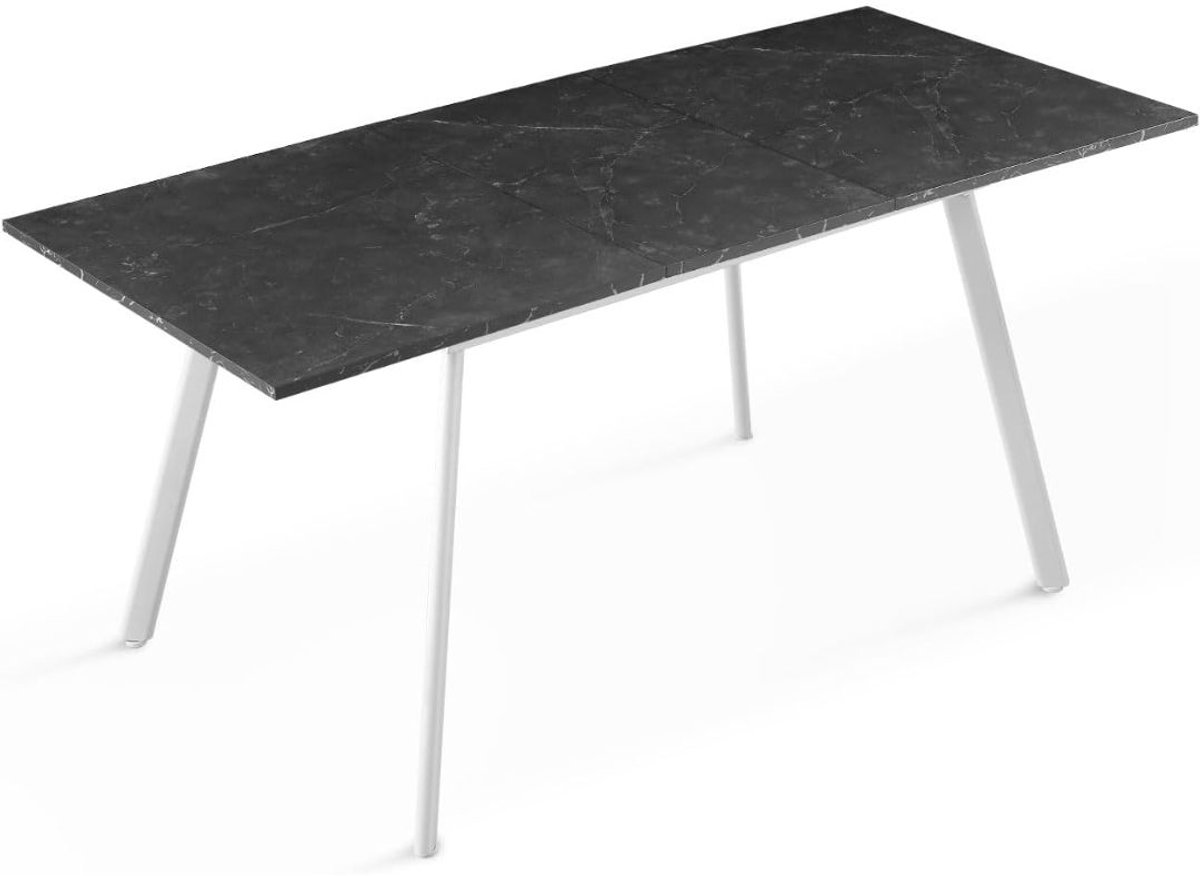CRLYN® Uitschuifbare Eettafel - Verlangbare Keukentafel - 120x160x80 - Zwart