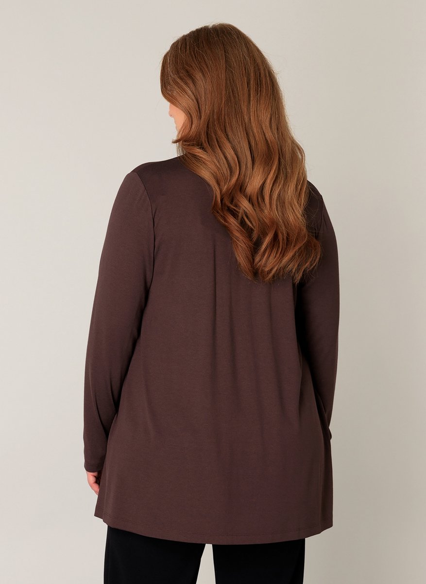 BASE LEVEL CURVY Ayla Vest - Brown - maat 1(48)