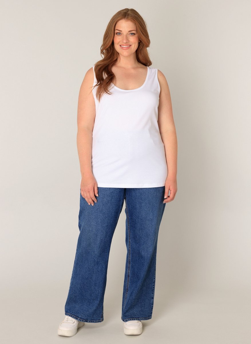 BASE LEVEL CURVY Yuppie Top - White - maat 0(46)