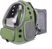 MIRO® Katten Rugzak Transport - Reismand Kat & Hond - Vervoersbox Draag Tas - Hondenrugzak - Dieren Reistas - Vervoerstas - Groen