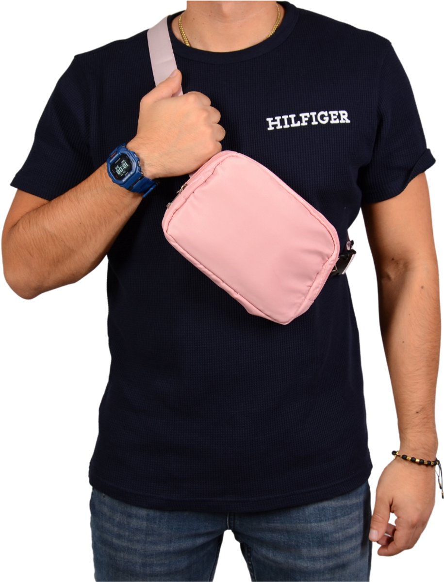 S4D® - Heuptas - Fanny Pack - Buideltas - Schoudertas - Heuptasje Dames en Heren - Ideaal Voor Al Uw Stijlvolle Outfits - Zweet Pink
