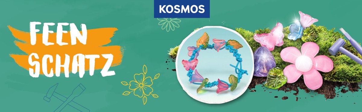KOSMOS Dig Out Fairy Treasure - Opgravingsset - Graaf Een Feeënschat Op - Maak Je Eigen Feeënarmband - Inclusief Amethist, Bloemenkralen en Haaraccessoire - STEM Speelgoed - Vanaf 7 Jaar — afbeelding 5