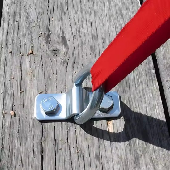 mizikuu 6 Stuks D-Ring Sjoroog, D-Ring Carrosseriering Met Beugel Zware Sjorogen Met Schroeven Sjorogen Voor Trailerbelasting 400kg Sjorogen Voor Trailer Voor Vrachtwagen Kajak Boot Ladingzekering