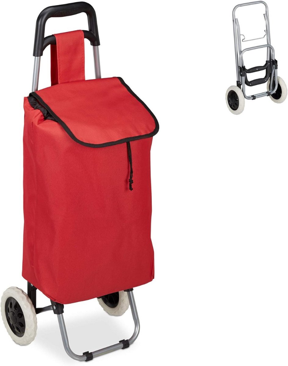 GTB® Winkeltrolley - Trolley - Boodschappentrolleys - Rood - 30cm x 40cm x 91cm