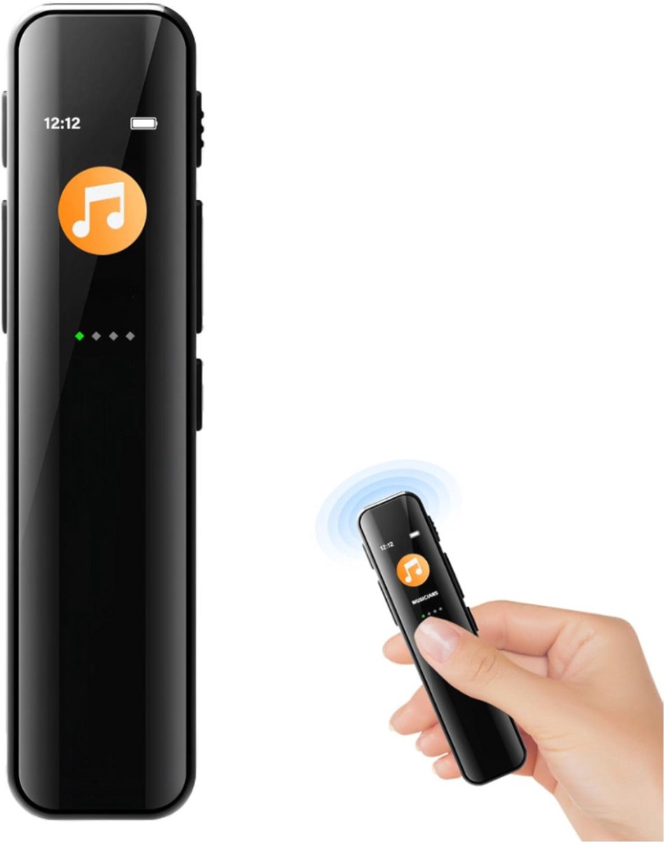 Zavira® Voice recorder - Audio - Afluisterapparaat - Zwart - 64 GB