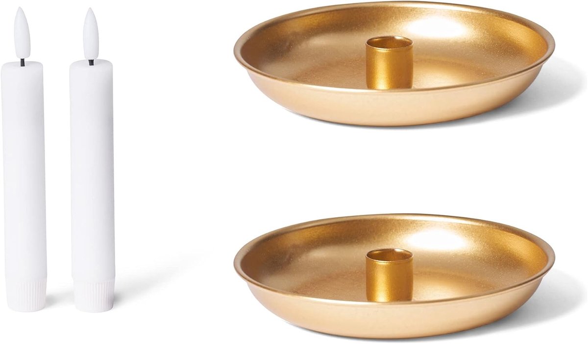 Novaliv 2x kaarsenhouders 18cm goud kerstkaarshouder kaarsenhouder adventskrans tafelkaarsen stokkaarshouder modern scandinavisch chic vintage kaarsenstok kaarsdoorn woonkamerdecoratie