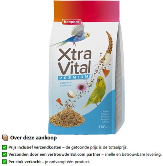Beaphar Xtravital Parkiet - Vogelvoer - 1 kg