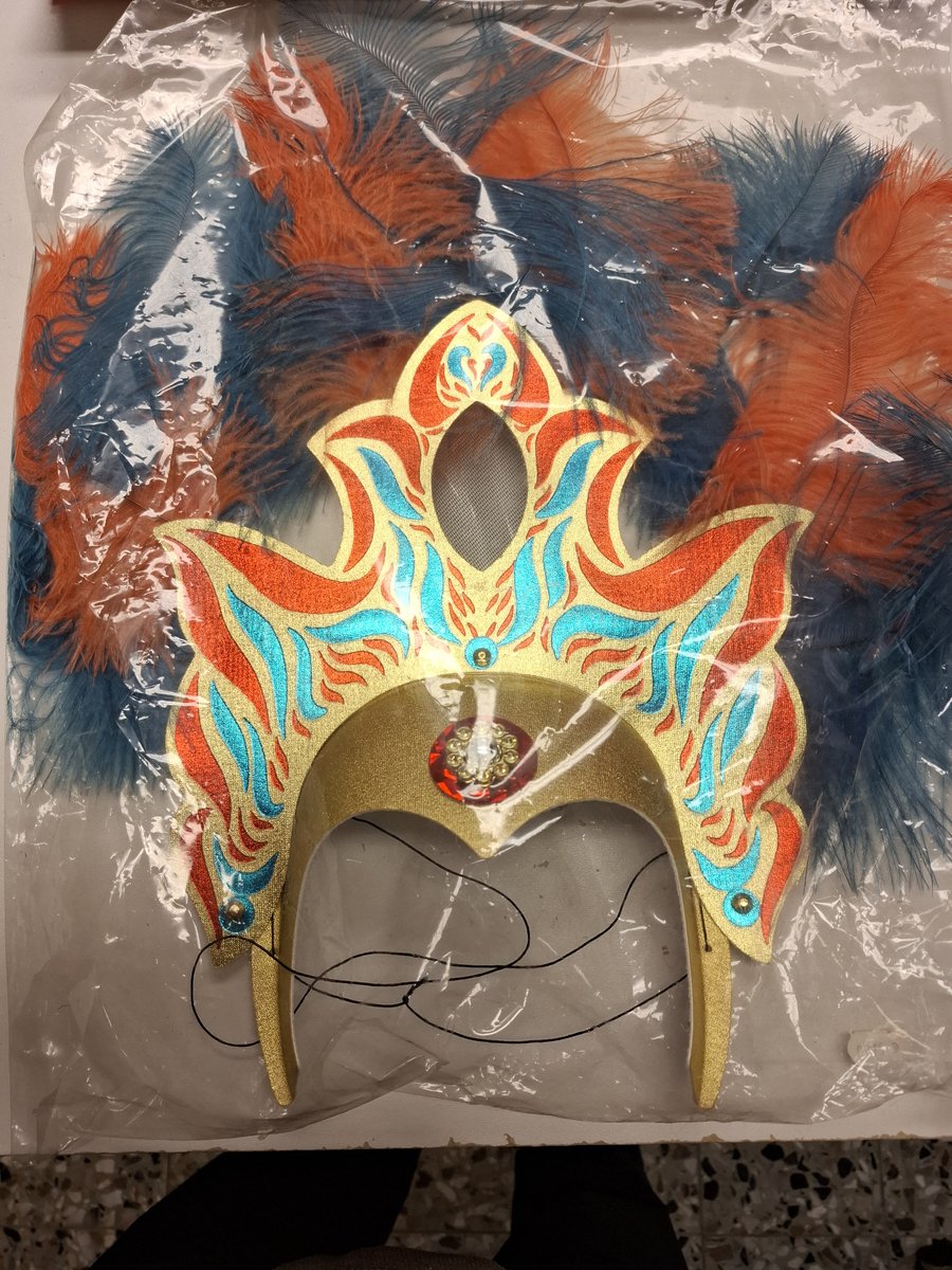 Hoofdtooi Carnival Brazil Turquoise Oranje