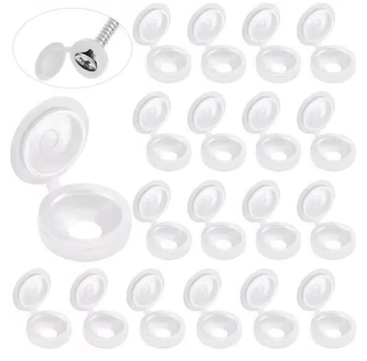 50 Stuks Schroef Decoratieve Cover Cross Schroef Nail Cap Vouwsluiting Voor Auto Meubels Decoratieve Moeren Cover bouten Hardware
