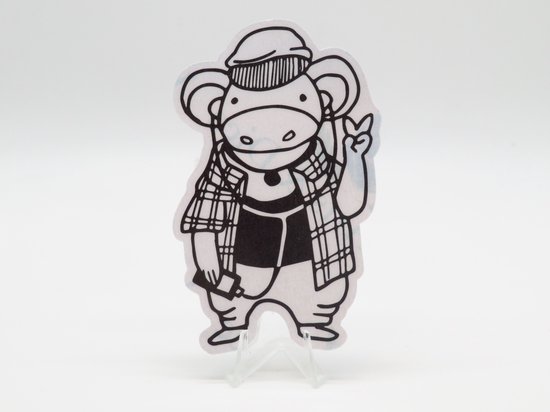 Rapper Aap Sticker - Dieren in het Dagelijks Leven | Vera's Arts & Dice ...