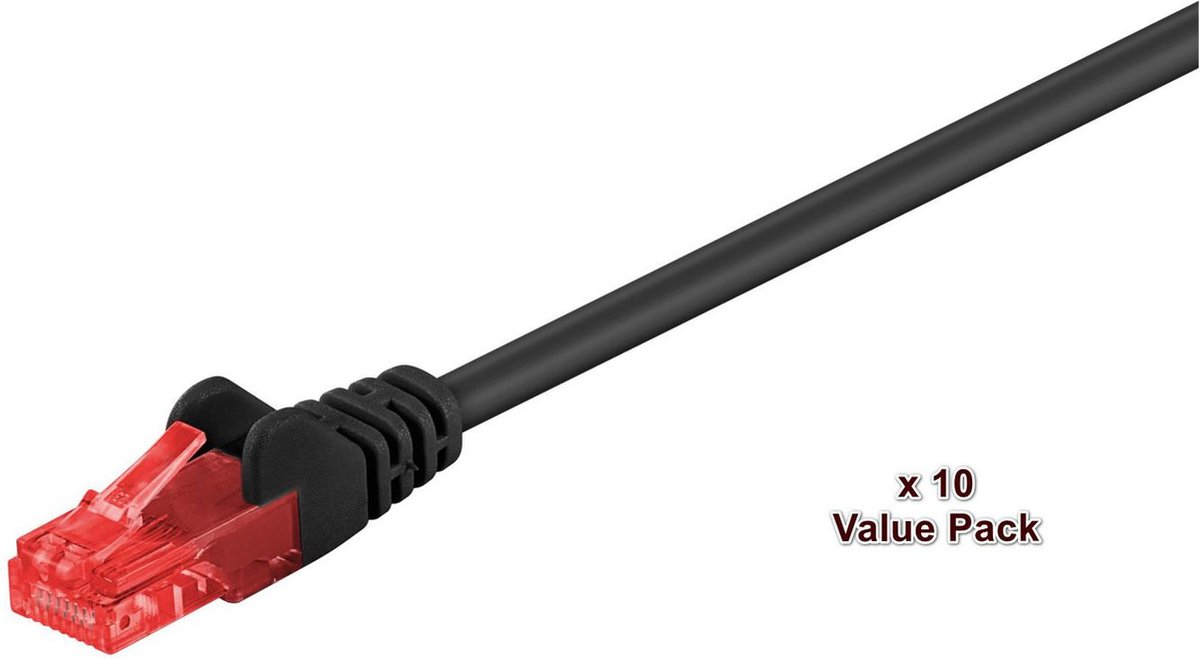 Microconnect V-UTP610SVP netwerkkabel Zwart 10 m Cat6 U/UTP (UTP)