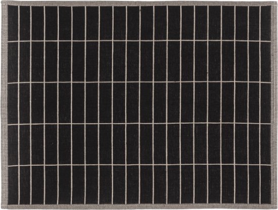 Marimekko linnen-katoenen placemat Tiiliskivi zwart wit | 47 x 36 cm
