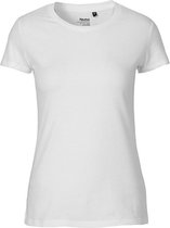 Fairtrade Ladies Fit T-Shirt met ronde hals White - XL