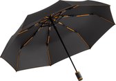 Fare AOC-Mini Style luxe opvouwbare stormparaplu met gekleurd frame zwart oranje 97 centimeter orange stormbestendig windproof reisparaplu zakparaplu vouwparaplu