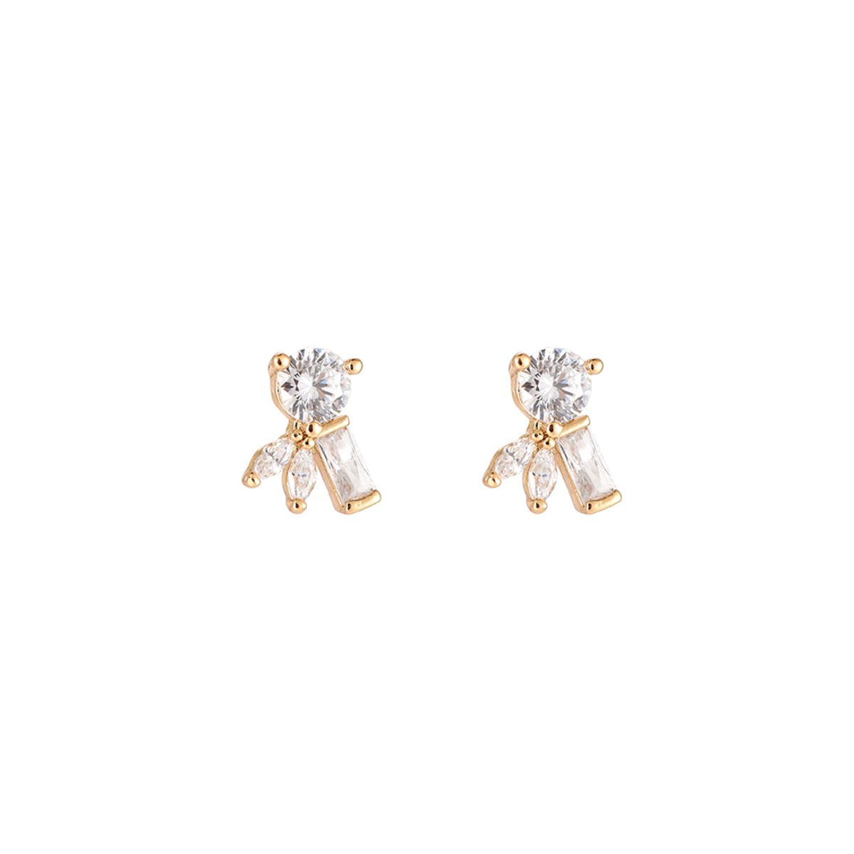 Dottilove- oorbellen- oorbellen dames- oorknoppen-14k gold plated