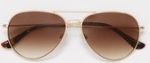 GLAS julie zonneleesbril sterkte +2.50 Goudkleurig met bruine glazen - Aviator
