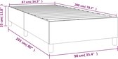 vidaXL - Bedframe - stof - crèmekleurig - 90x200 - cm