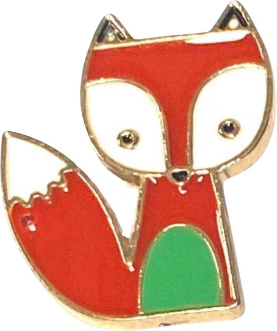 Broches en émail Pin Of A Fox With Witte Bushy Tail 3,7 x 2,3 cm