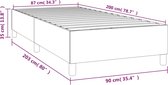 vidaXL - Bedframe - fluweel - lichtgrijs - 90x200 - cm