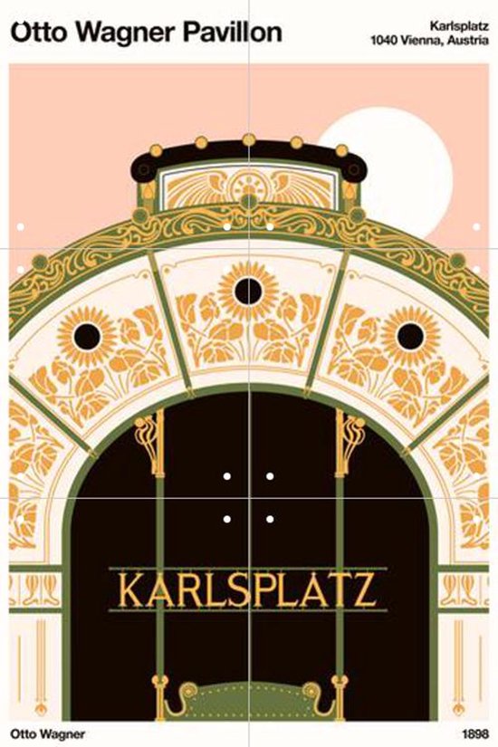 IXXI Karlsplatz - Wanddecoratie - Landen - 40 x 60 cm