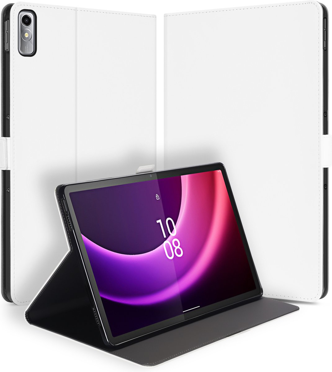 Book Cover Case voor de Lenovo Tab P11 Gen 2 Wit met Standaardfunctie