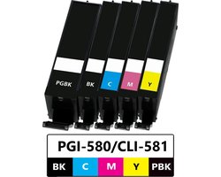 Huismerk geschikt voor Canon 580/581 XL inktcartridges -TR8550 - TS6150 - TS6251 - TS6350 - TS6351 - TS705 - TS8150 - TS8250