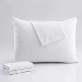 Zavelo Molton Kussenslopen - Kussenbeschermer - Set van 2 stuks - 50 x 70 cm - 100% Katoen - Wasbaar op 60 Graden - Hoogwaardig Hotelkwaliteit