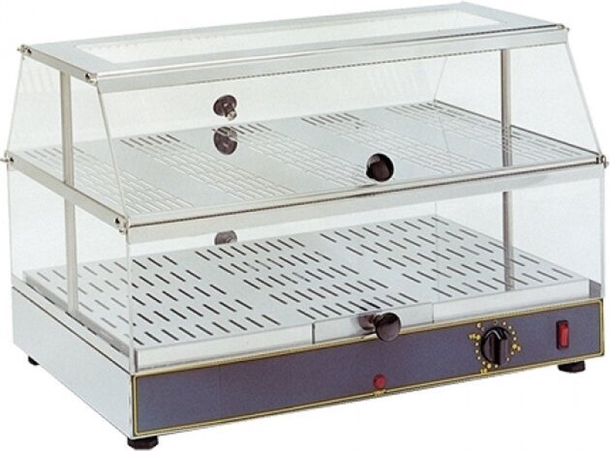 Rollergrill warmhoudvitrine - 600x400x390 mm (bxdxh)