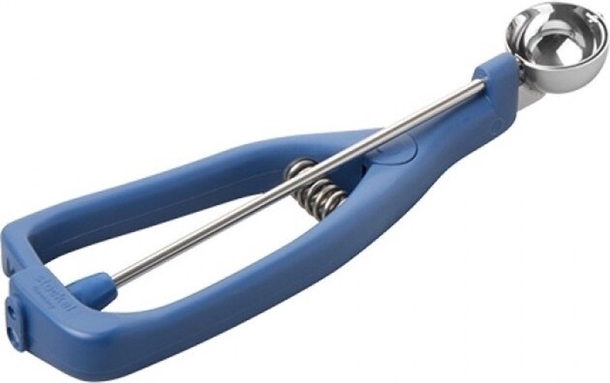 Stöckel 120277 IJsportioneerlepel - Contenitore per alimenti, diametro 30 mm, capacità 1/100 l, colore: Blu