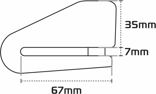 ART-4 Oxford Schijfremslot XD14 - Fatbike Slot - E-bike slot - Scooterslot - Motorslot - Met 14mm Slotpen ! van Oxford — afbeelding 2
