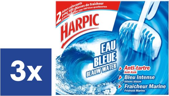 Harpic Fresh Block Blauw Water - 3 x duopack