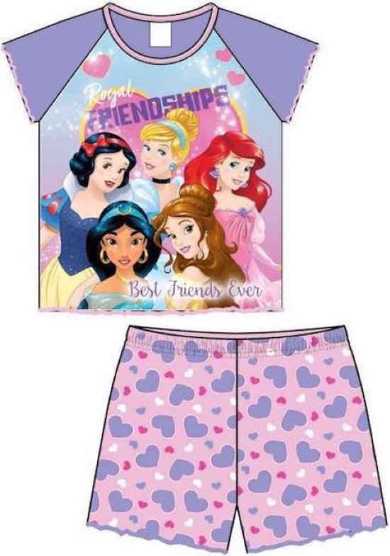 Princess shortama - korte broek en t-shirt - Disney Prinsessen pyjama - maat 110