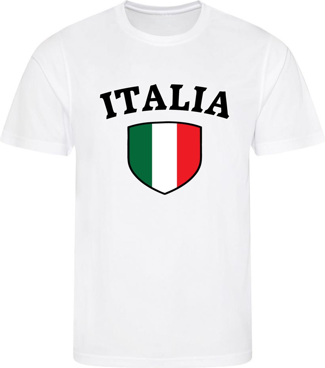 Italië - Italy - Italia - T-shirt Wit - Voetbalshirt - Maat: M - Landen shirts