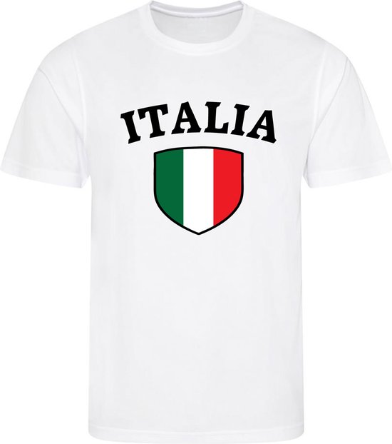 Persoonlijk Leerling Met bloed bevlekt Italië - Italy - Italia - T-shirt Wit - Voetbalshirt - Maat: M - Landen  shirts | bol.com