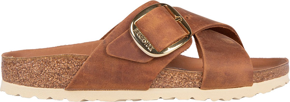 Birkenstock Siena Big Buckle Slippers Dames Cognac Bruin