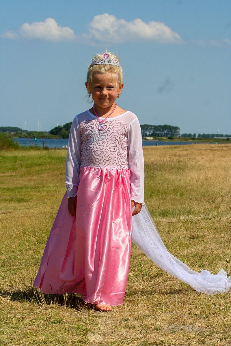 Frozen Elsa - Het Betere Merk prinsessenjurk meisje - prinsessen verkleedkleding - inclusief prinsessen accessoireset - tiara - toverstaf - juwelen - Elsa vlecht — afbeelding 2