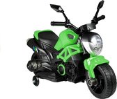 Elektrische naked bike - kindermotor - motor voor kinderen - tot 25kg max 1-3 km/h groen - kids accu motor