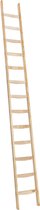 Enkele ladder hout - 12 treden/sporten - Stahoogte 313 cm - Houten trap