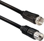 Câble coaxial F (m) - Coax IEC (v) / noir - 7,5 mètres