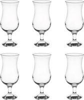 HAES DECO - Waterglas, Drinkglas set van 6 glazen - inhoud glas 420 ml - formaat glas Ø 8x19 cm - Waterglazen, Drinkglazen