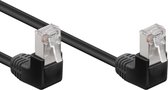 FTP CAT5e Gigabit Netwerkkabel - haaks - CCA - 0,25 meter - Zwart