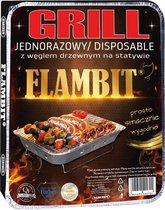 Wegwerpbarbecue/grill met houtskool, toeristengrill, 30x25cm (6 stuks)