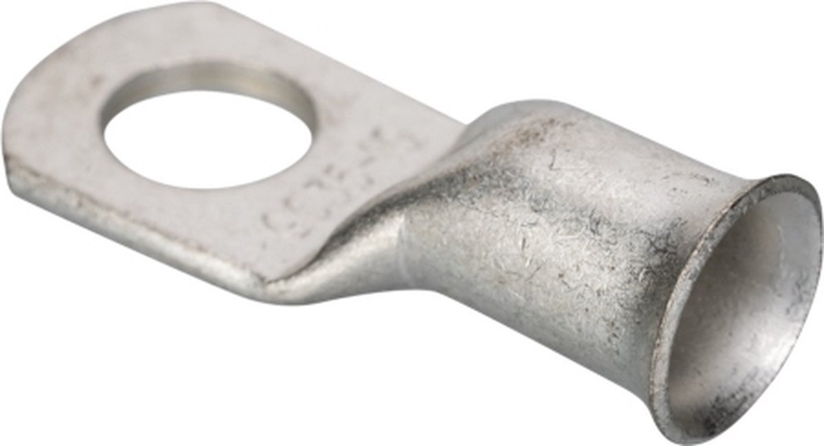 10 stuks Kalitec Q25-8 Quetschkabelschuh 25mm² M8 | Ongeïsoleerd | Dorndreuk | Voor meer-, fijn- en superfijngedraaide geleiders | Kabelschoen 25mm² volgens DIN 46234