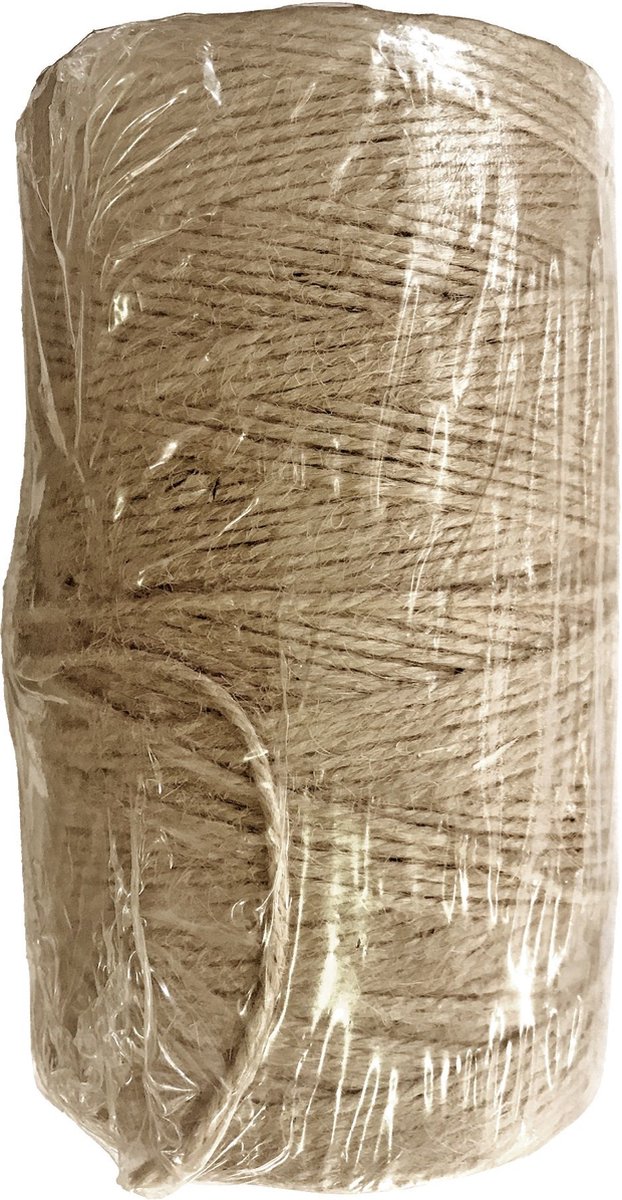 Gille - Jute touw - Jute koord - jute bindtouw - jutetouw - 3 strengen - +/- 540 m - 12 kg breekkracht